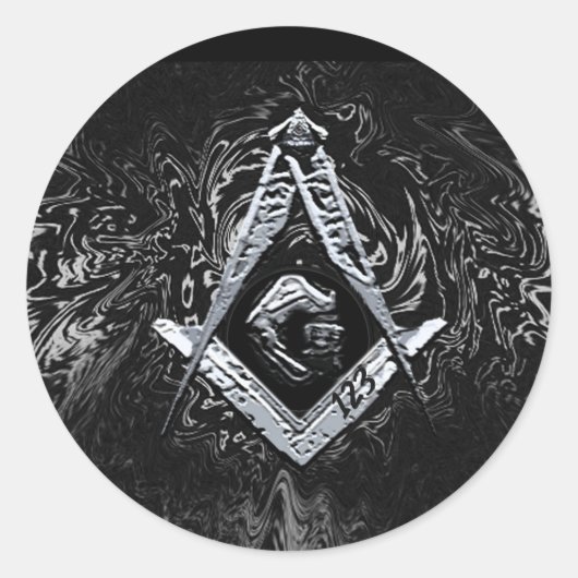 Masonic Minds (SilverySwish) Ronde Sticker (Voorkant)