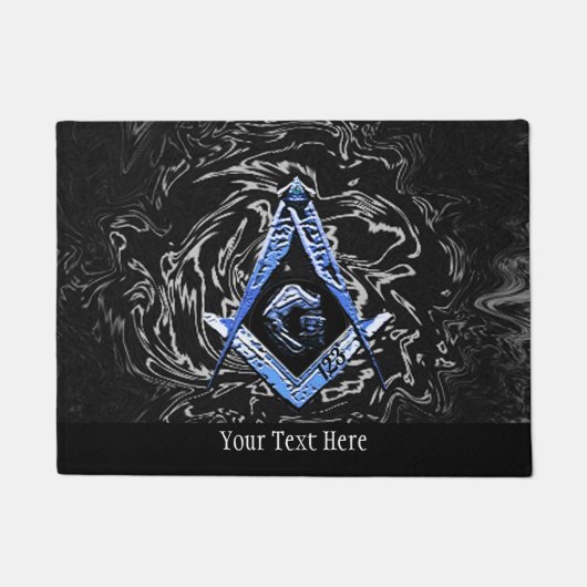 Masonic Minds (SwishBlue) Deurmat (Voorkant)