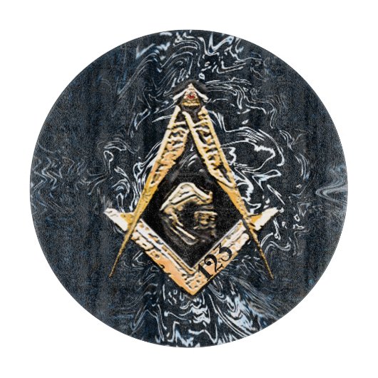 Masonic Minds (YellowishSwirlz) Snijplank (Voorkant)