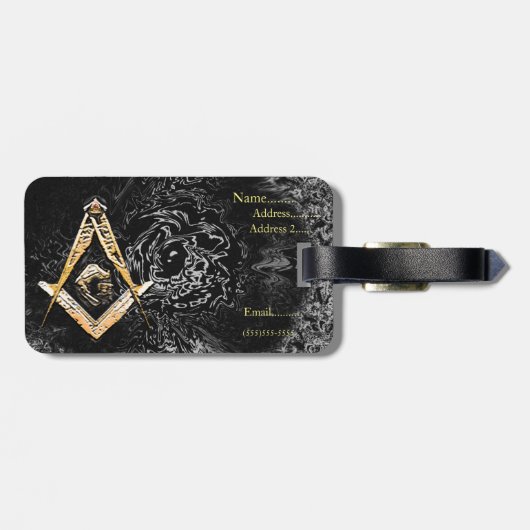 Masonic Minds (YellowSwish) Bagagelabel (Achterkant horizontaal)