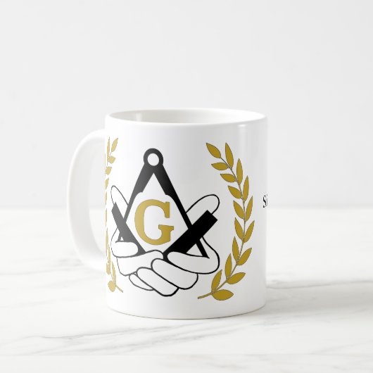 Masonic-mok Koffiemok (Voorkant links)