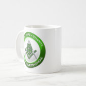 Masonic Mug Green Koffiemok (Voorkant links)