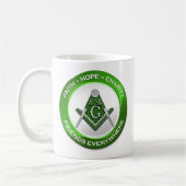 Masonic Mug Green Koffiemok (Links)