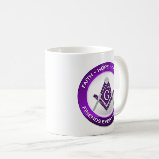 Masonic Mug Purple Koffiemok (Voorkant rechts)
