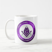 Masonic Mug Purple Koffiemok (Links)