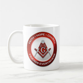 Masonic Mug - Red Koffiemok