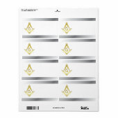 Masonic Naam Tag Stickers en labels (Full Sheet)