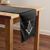 Masonic Party Decorations | Zwart witfreemason Lange Tafelloper (Voorbeeld)