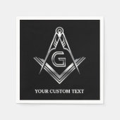 Masonic Party Supplies | Aangepaste servetten (Voorkant)