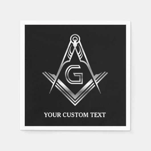 Masonic Party Supplies | Aangepaste servetten (Voorkant)