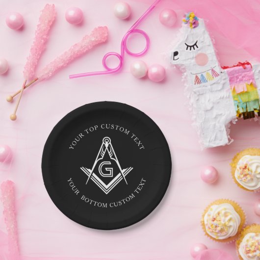 Masonic Party Supplies | Borden op gepersonaliseer Papieren Bordje (Feest)