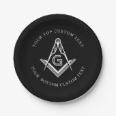 Masonic Party Supplies | Borden op gepersonaliseer Papieren Bordje (Voorkant)