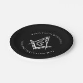 Masonic Party Supplies | Borden op gepersonaliseer Papieren Bordje (Gekanteld)
