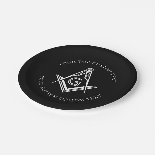 Masonic Party Supplies | Borden op gepersonaliseer Papieren Bordje (Gekanteld)