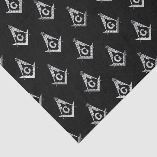 Masonic Pattern (zwart) Tissuepapier (Detail)
