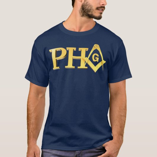 Masonic PHA Prince Hall Affiliation Square T-shirt (Voorkant)