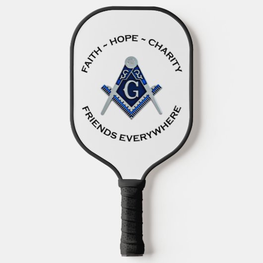 Masonic Pickelball Paddle Blue (Voorkant)