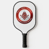 Masonic Pickleball Paddle Red (Voorkant)