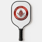 Masonic Pickleball Paddle Red (Achterkant)