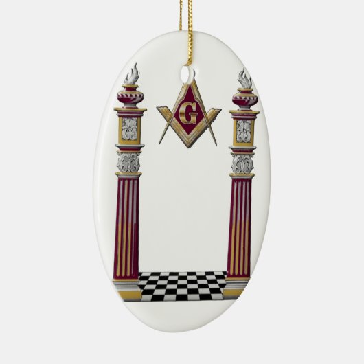 Masonic Pillars Keramisch Ornament (Rechts)