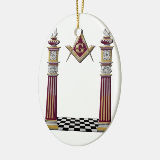 Masonic Pillars Keramisch Ornament (Links)
