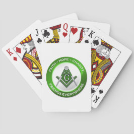 Masonic Playing Cards Green Pokerkaarten