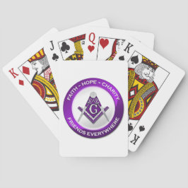 Masonic Playing Cards Purple Pokerkaarten