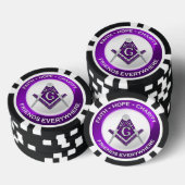 Masonic Poker Chip Purple (Opstapeling)
