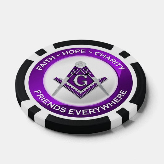 Masonic Poker Chip Purple (Enkel)