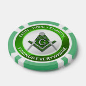 Masonic Poker Chips Green (Enkel)