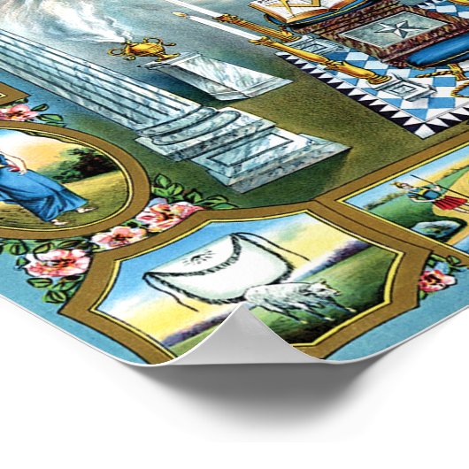 Masonic Poster van duisternis tot lichte vrijmetse (Hoek)