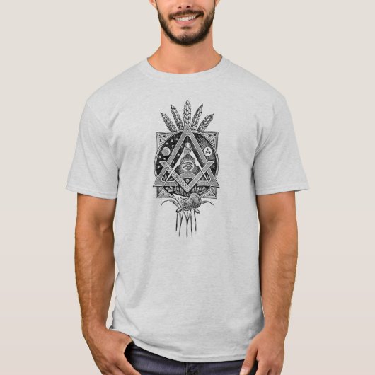 Masonic  Print T-shirt Mason Freemason (Voorkant)