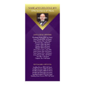 Masonic Rack Card-Sjabloon | Paars en goud Reclamekaart (Achterkant)