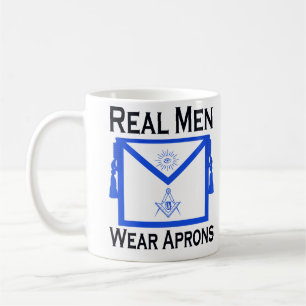 Masonic "Real Mannen Draag Aprons" mok