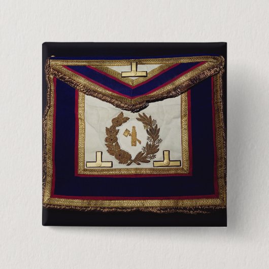 Masonic Regalia van de Orde van Turijn Vierkante Button 5,1 Cm (Voorkant)