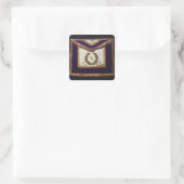 Masonic Regalia van de Orde van Turijn Vierkante Sticker (Tas)