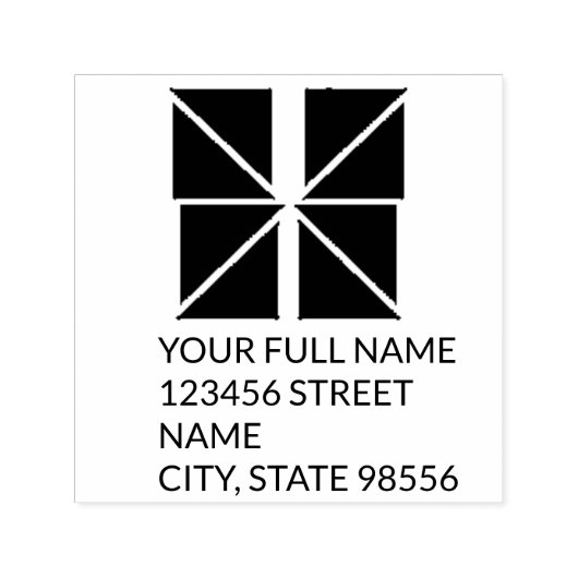 Masonic retouradres Rubberen stempels (Design)