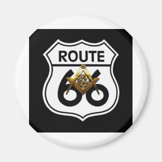 Masonic Route 66 Schild Magneet