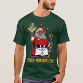 Masonic Santa Claus Mason Merry Kerstmis en T-shirt (Voorkant)