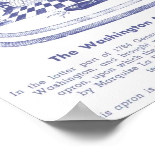 Masonic Schort van George Washington Poster (Hoek)