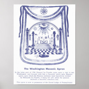 Masonic Schort van George Washington Poster