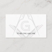 Masonic Secretary Freemason Officer Jewels Visitekaartje (Achterkant)