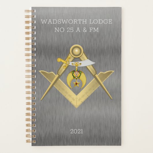 Masonic Shriners Classy gepersonaliseerd Planner (Voorkant)