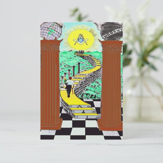 Masonic Shriners Invitation Kaart (Staand voorkant)