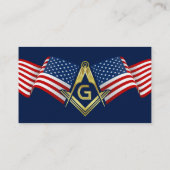Masonic-sjabloon voor visitekaartjes | Amerikaanse (Achterkant)