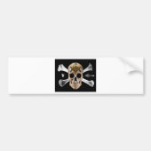 Masonic Skull & Botten Compass Square Bumpersticker (Voorkant)