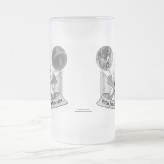 Masonic Skull en Crossbones Matglas Bierpul (Center)