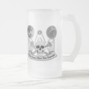 Masonic Skull en Crossbones Matglas Bierpul