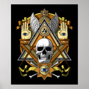 Masonic Skull Poster