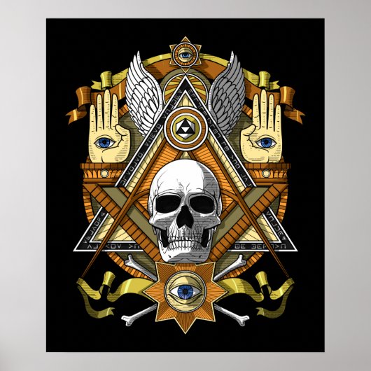 Masonic Skull Poster (Voorkant)